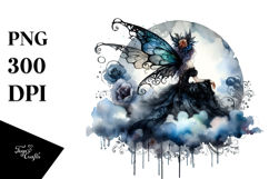 Gothic Fairy on Cloud, PNG Product Image 1