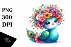 Vibrant Peacock Clipart, Transparent PNG Product Image 3