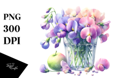 Colorful Sweet Pea | Clipart Product Image 1