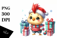 Whimsical Chicken Party, High-Quality PNG Product Image 1