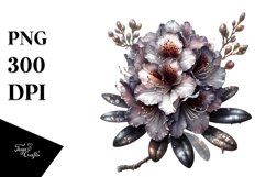 Detailed Shiny Rhododendron Metallic Watercolor Product Image 3