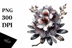 Detailed Shiny Rhododendron Metallic Watercolor Product Image 3