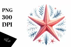 Watercolor Sea Star | Sublimation | Clipart Product Image 3
