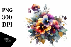 splash of Colors | Abstract Flower Bouquet Clipart Product Image 3