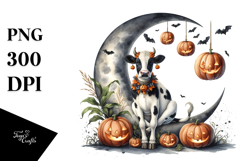 Cow and Polar Bear Halloween PNG Product Image 1
