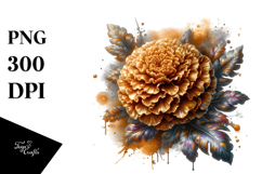 Abstract Detailed Marigold Shiny Product Image 1