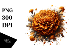 Abstract Detailed Marigold Shiny Product Image 1