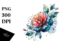 a Vibrant Camellia Stained PNG Product Image 1