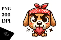 Cute Dog with Bandana, Transparent PNG Product Image 1