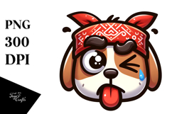 Goofy Cartoon Cow with Bandana PNG Product Image 1