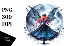 Gothic Fairy on the Moon Creative View from Back Product Image 1