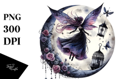 Gothic Fairy on the Moon Creative View from Back Product Image 1