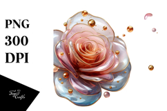 Glossy Rose Sublimation PNG Product Image 1