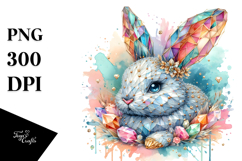Colorful Whimsical Bunny PNG Product Image 1