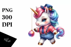Colorful Baby Unicorn Dance PNG Product Image 3