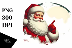 Retro Christmas Santa PNG Product Image 1