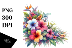 Colorful Hawayan Flowers | Clipart Product Image 1