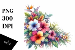 Colorful Hawayan Flowers | Clipart Product Image 3