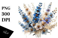 Abstract Detailed Delphinium Golden Product Image 1