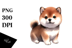 Expressive Shiba Inu with Crazy Haircut PNG Product Image 1