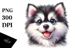 Cute Siberian Husky PNG Product Image 1