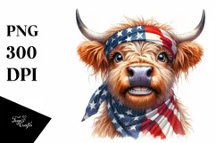 Patriotic Cow | Goofy Cow | Clipart Product Image 3