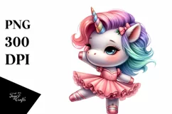 Cute Unicorn Dancer With Haircut | Clipart Product Image 3