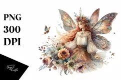 Watercolor Boho Fairy | Sublimation | Clipart Product Image 1