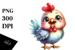 Excited Baby Rooster Goofy Teeth Clipart Product Image 1