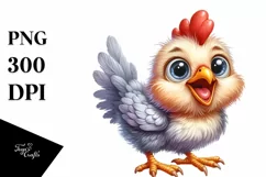 Excited Baby Rooster Goofy Teeth Clipart Product Image 1