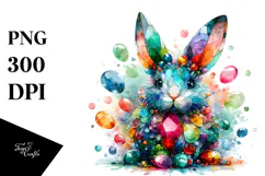 Colorful Bunny PNG Product Image 1