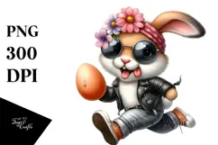 Goofy Bunny in Leather Jeans PNG Product Image 1