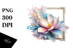 Abstract Pastel Shiny Magnolia PNG Product Image 1