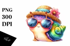 Cute Snail Sunglasses | Sublimation | Clipart Product Image 1