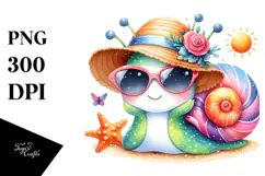 Cute Baby Snail with Sun es PNG Product Image 1