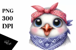 Happy Funny Dove Bandana Clipart Product Image 1
