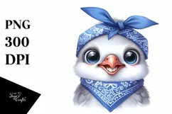 Happy Funny Dove Bandana Clipart Product Image 1