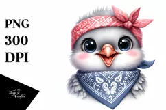 Happy Funny Dove Bandana Clipart Product Image 1