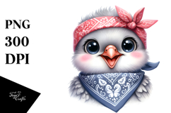 Happy Funny Dove Bandana Clipart Product Image 1