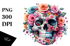 Colorful Flower Skull Product Image 1