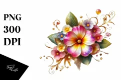 Watercolor Luxury Flower Splash Clipart Product Image 3