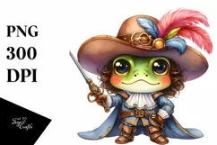 Colorful Frog Clipart, PNG Product Image 3