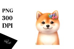 Colorful Shiba Inu | Watercolor Style | Clipart Product Image 3