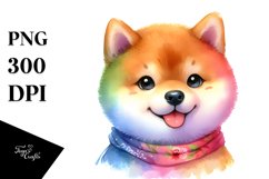 Watercolor Shiba Inu Clipart Product Image 3