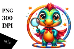 Baby Dinosaur Magnifying PNG Product Image 1