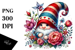 Detailed Valentines Gnome Watercolor PNG Product Image 1