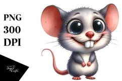 Confused Goofy Mouse Standing | Sublimation | Clipart Product Image 1