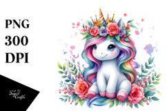 Vibrant Cute Unicorn PNG Product Image 1
