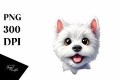 Crazy Looking West Highland White Terrier | Watercolor Product Image 3