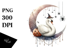 Swan Dressed for Halloween PNG Product Image 1
